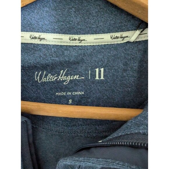 Walter Hagen Sweater Size Small Perfect 11 Golf Pullover 1/4‎ Zip Blue NEW - Picture 4 of 10